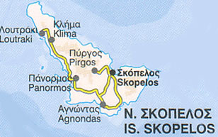 Map of Skopelos island Greece - Ferries.gr - Greek islands ferry