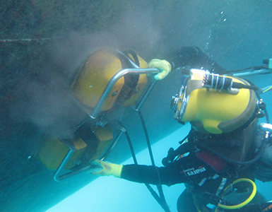 The Twin Brush Machine - Diving services in Greece