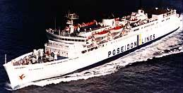 Poseidon Lines. F/B Olympia. All year round service to Greece, Cyprus & Israel. 