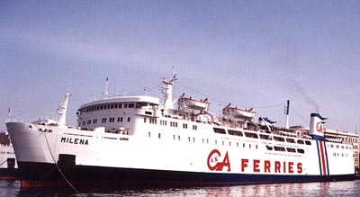 Ε/Γ Ο/Γ ΜΙΛΕΝΑ - G.A. Ferries Δρομολόγια από/προς Πειραιά (Αθήνα) και νησιά του Αιγαίου. Τιμές ειδικές προσφορές για γκρουπ και on-line σύστημα κρατήσεων.