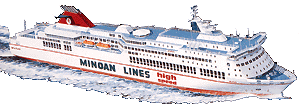 Minoan Lines HighSpeed ferries from / to Trieste, Ancona, Igoumenitsa, Corfu, Patras. Piraeus (Athens), Crete.