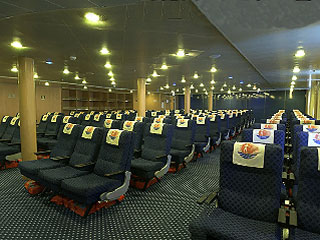 Minoan Lines - HighSpeed ferries : Olympia Palace,  Europa Palace,  Knossos Palace,  Festos Palace < < Air Type seats > >