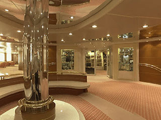 Minoan Lines - HighSpeed ferries : Olympia Palace,  Europa Palace,  Knossos Palace,  Festos Palace < < Shopping Arcade > >