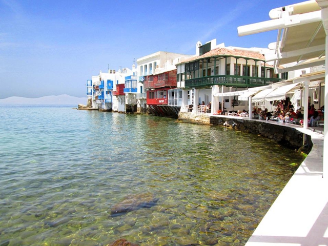 de Mykonos depuis les ports d'Athènes (Pirée/Rafína)
