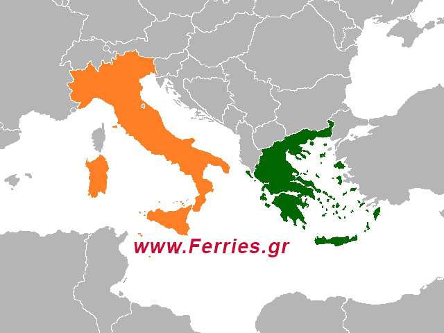 l'Italie à destination de la Grèce 