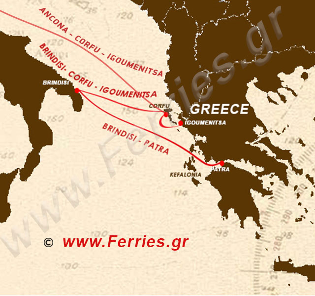 Grimaldi Lines Route Map