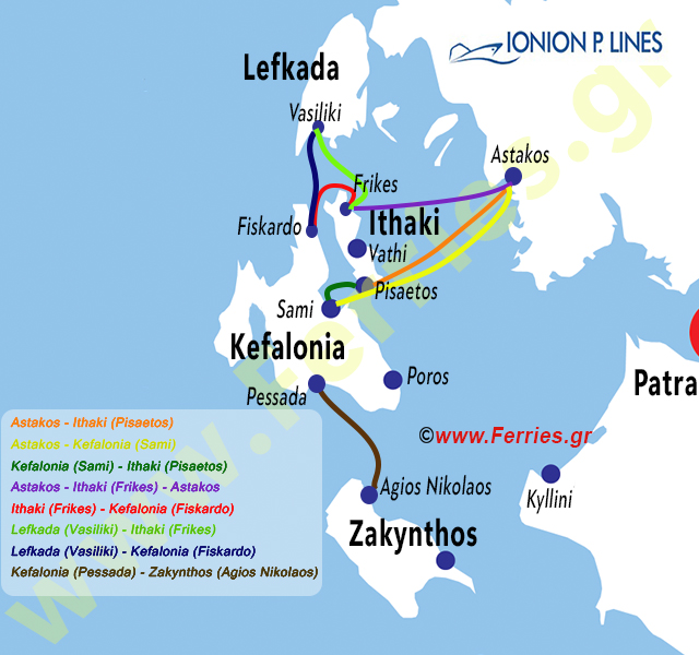 Ionion Pelagos Route Map