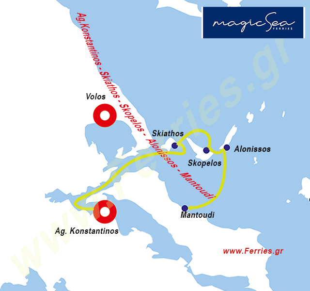 Magic Sea Ferries Route Map