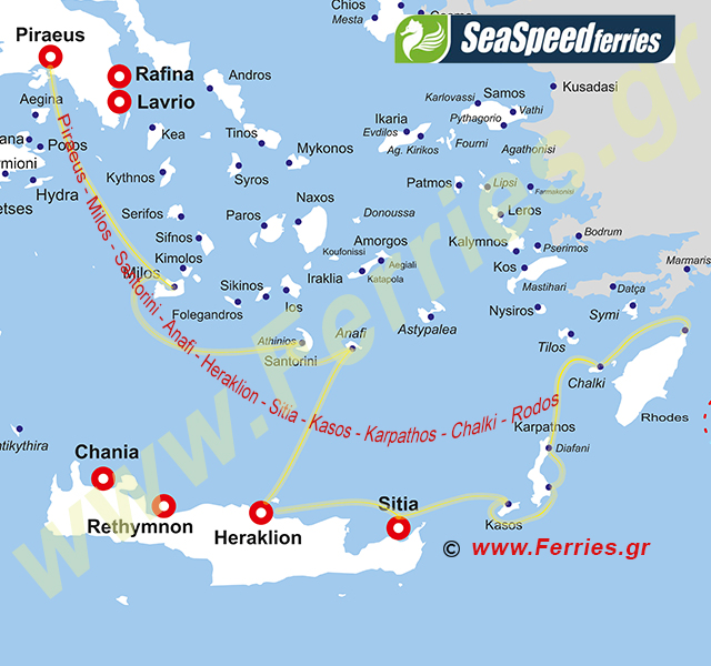 Sea Speed Ferries Route Map