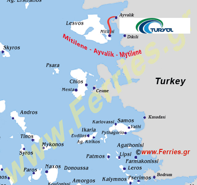 Turyol s.s Χάρτης δρομολογίων