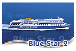 F/B " BLUE STAR 1 "   &    F/B " BLUE STAR 2 "   From Piraeus (Athens) to:  Syros - Santorini - Amorgos - Patmos - Leros - Kos - Rhodes.