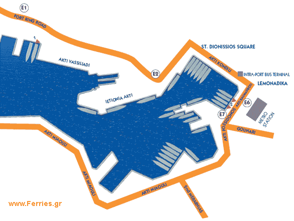 Piraeus Port Map